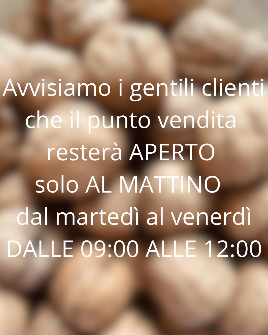 IN VISTA DELLA CHIUSURA